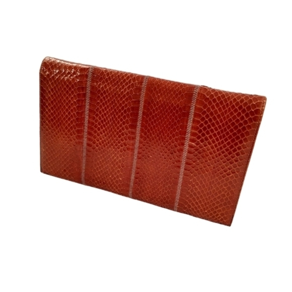 Vintage Seven handbags Clutch with Shoulder Chain Leather